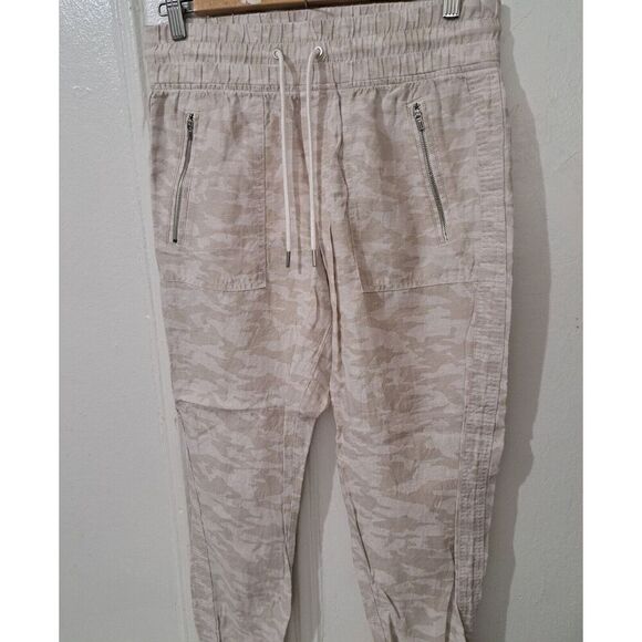 ATHLETA CABO TIDE Linen Jogger Womens Size 4 Pants beige Camouflage Neutral - Picture 3 of 11